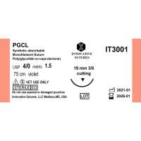 PGCL-Compares to Monocryl (Poliglecaprone 25): 4-0, 19mm, 3/8 Cutting, 75cm, 12 Count