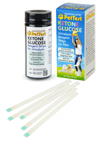 PetTest Glucose & Ketone Reagent Strips for Urinalysis (Dogs & Cats)