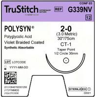 PolySyn 2-0 Violet 30" CT-1 Taper point 36mm
