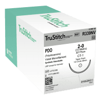 TruStitch PDO 2-0 Violet 30", CT-2 Black Taper Point 36mm 1/2C