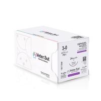 VeterSut - VetCRYL Antibacterial Polyglactin Suture 3-0, FS-1, 12 Count